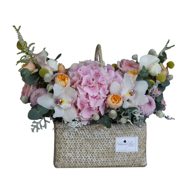 花篮 开业 鲜花同城速递朋友生日祝福乔迁鲜花大花蕙兰上海花店送