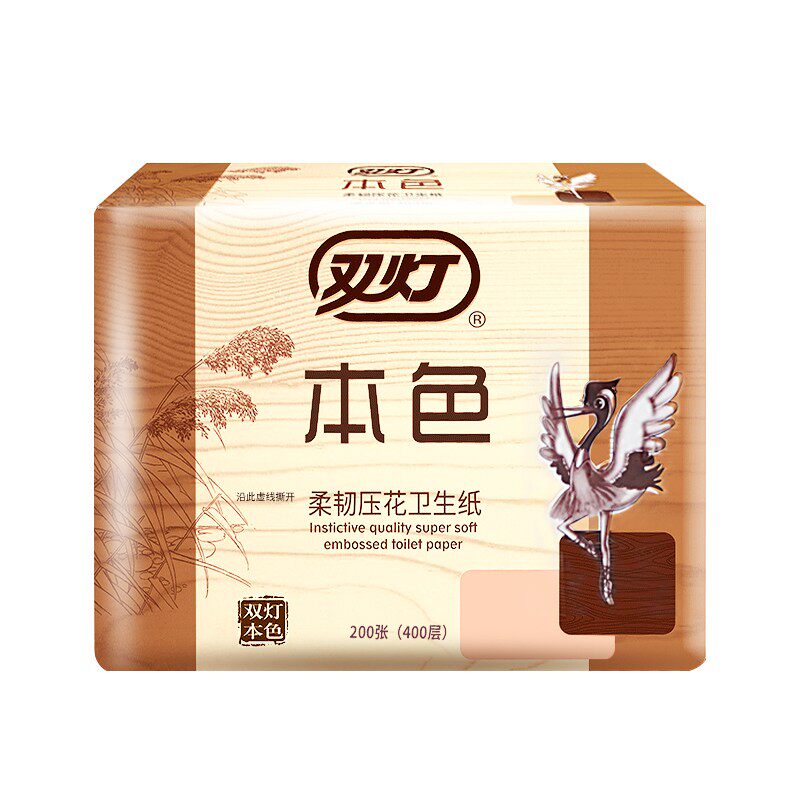 双灯本色平板纸400张商超款10包