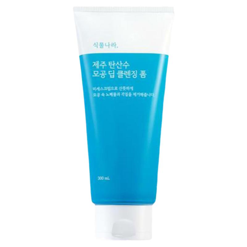 韩国直邮shingmulnara植物王国碳酸毛孔清洁磨砂泡沫洗面奶洁面套