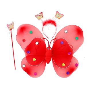 发光蝴蝶翅膀背饰儿童女孩梦幻精灵奇妙仙子魔法仙女棒裙子套装