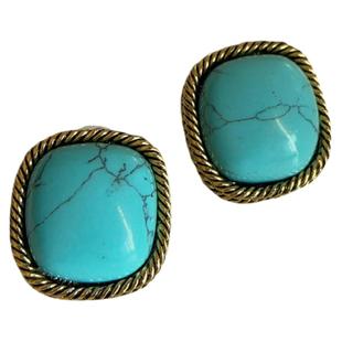 法式复古方形小众仙气耳环几何粉水晶高级感甜美气质百搭银针耳钉