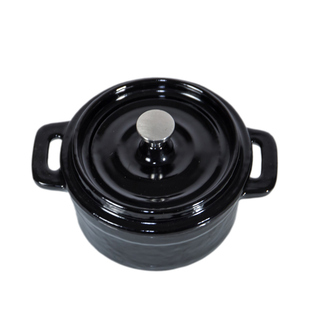 敬辉迷你辅食锅珐琅奶锅宝宝蒸蛋铸铁搪瓷锅婴儿热奶煮面汤锅10cm