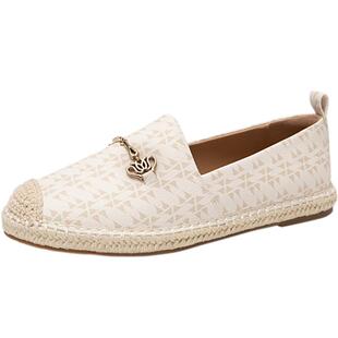 natursun娜冉女鞋透气小香风渔夫鞋女式夏季百搭编织一脚蹬春季