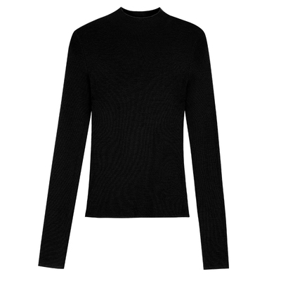 Maven Lin软糯亲肤 1OO羊毛半高领针织衫女气质修身内搭打底上衣