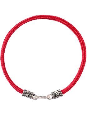 实心银八卦太极桑蚕丝双成手链女