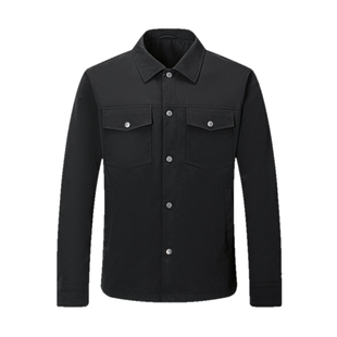 七匹狼工装夹克男士2025春季新款翻领茄克外套中年商务休闲男装潮