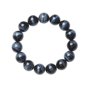 天然蓝虎眼石手串南非虎睛石木变石闪电猫眼石男女士鹰眼石手链