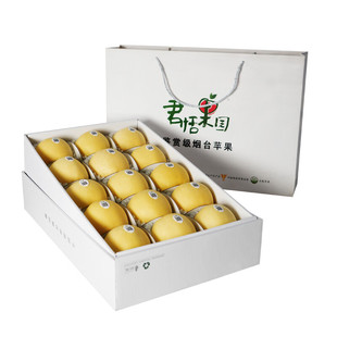 君恬果园皇金苹果烟台特产高端水果年货礼盒纯甜香脆黄金维纳斯