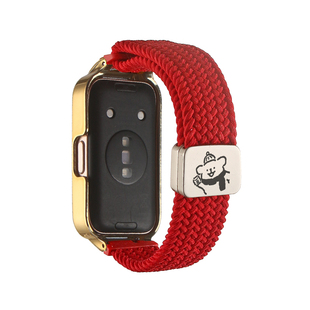 适用华为手环10/9/8表带女编织磁吸新款7nfc版腕带红色荣耀电子智能运动手表6pro手表带手链高级感九代替换带