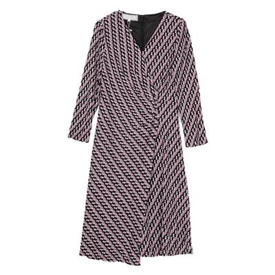 法式羊毛V领斜门襟商场同款