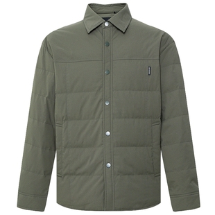 【轻暖系列】利郎官方衬衫羽绒服短款男2025冬季休闲男装翻领外套