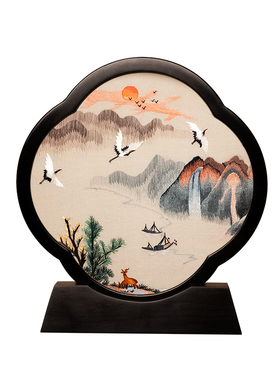 双面绣摆件绣美中式装饰礼品国风