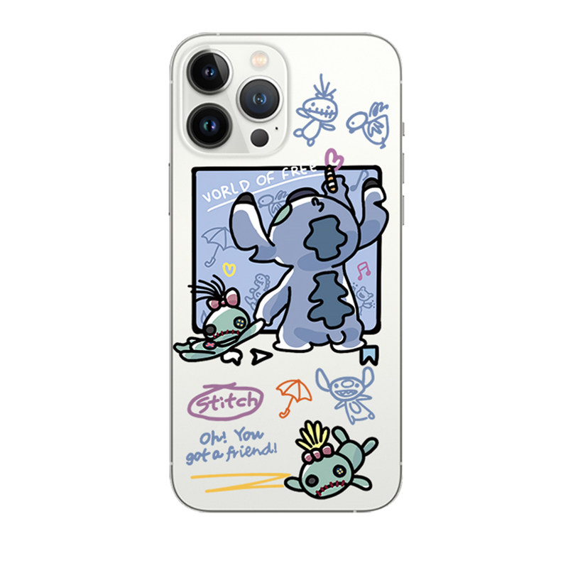 史迪仔情侣手机壳支持任意机型苹果17p适用iPhone1514小米13硅胶iQOOneo8华为m60可爱星际宝贝史迪奇O