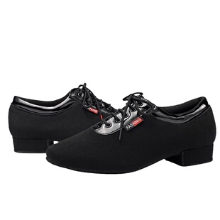 男士舞蹈鞋国标双人舞摩登交谊拉丁跳舞鞋中高跟软底成人广场舞鞋