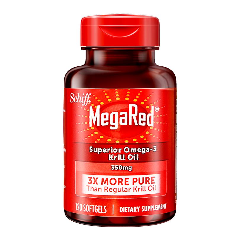 MegaRed脉拓美国进口纯南极磷虾油海洋磷脂omega3鱼油软胶囊120粒