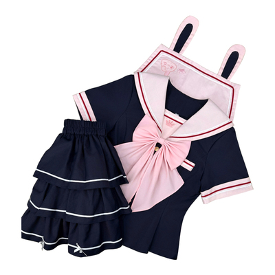 妙也可水手服原创正版蓬蓬裙收腰