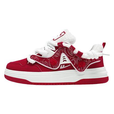 回力官方旗舰店正品加绒红色板鞋