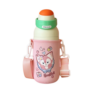 CHaKOLAB 和序保温杯套背带斜跨女生大容量吸管水杯套 550ml 便携
