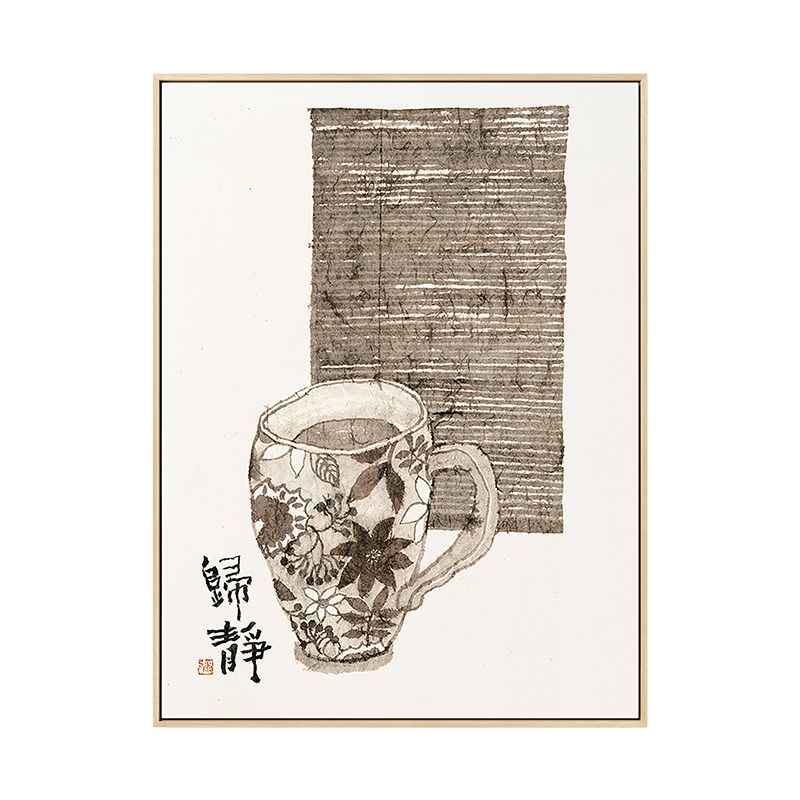 李知弥x仟象映画 新中式日式原木风餐厅装饰画厨房壁挂画一碗烟火