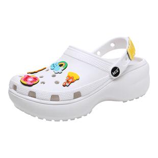 超好看云朵洞洞鞋女款2026新款防滑软底增高凉鞋厚底拖鞋夏季外穿