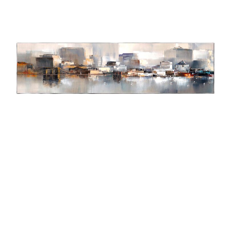 现代简约抽象卧室床头装饰画客厅横版民宿酒店宾馆挂画免打孔壁画