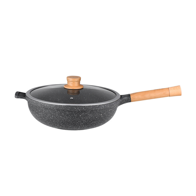 麦饭石不粘锅家用炉具多功能