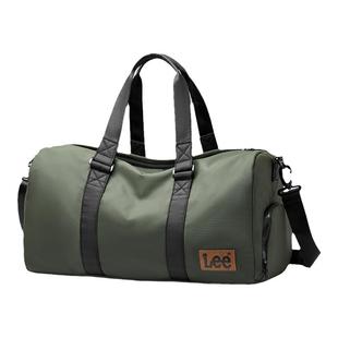 Lee皮质高级感短途旅行包男干湿分离运动健身包女出差手提包游泳