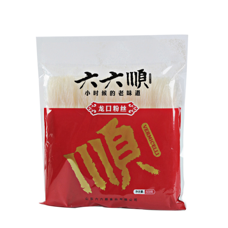 六六顺龙口粉丝500g 山东招远绿豆粉丝龙口细粉丝