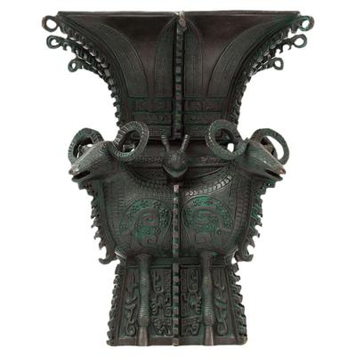 四羊方尊摆件仿古青铜器客厅装饰