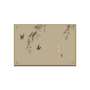 大号加厚茶席茶巾茶杯茶垫吸水茶巾彩绘禅意茶布专用茶桌布抹布