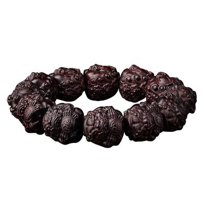 小叶紫檀手串男士佛珠貔貅手链