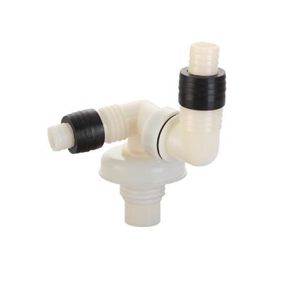 pvc管下水可旋转三通管道白色