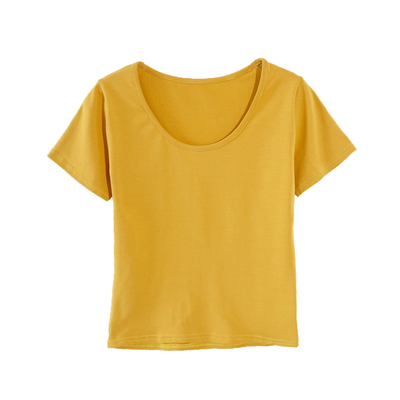 喇叭袖T恤圆领上衣黑色打底衫