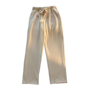 灯芯绒加绒裤子男裤秋冬款潮流宽松直筒裤阔腿运动休闲套装男冬季