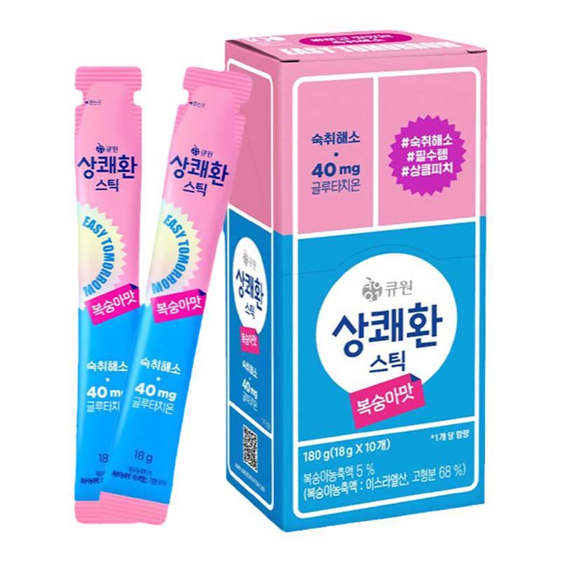 Q.one韩国进口醒可安解酒果冻应酬聚会常备解酒神器水蜜桃味