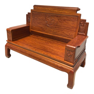 红木沙发菠萝格木沙发新中式全实木花梨木客厅沙发刺猬紫檀色云书