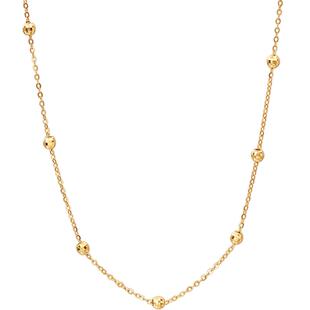 【李佳琦超级年货时尚节】FENS珠宝 海王链18K金项链珠珠素链彩金