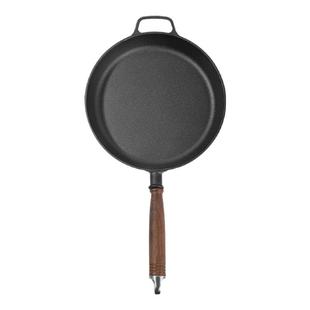 铁仕达26m加厚铸铁平底锅无涂层烙饼不粘锅炒菜锅煎蛋锅牛排煎锅