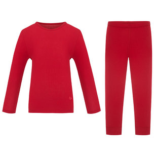 爱慕儿童红色秋衣秋裤保暖内衣套装礼盒本命年小暖气轻暖礼盒装