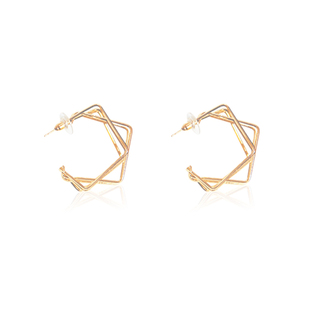 气质方形几何耳环女高级感法式网红耳钉925银针简约2020年新款潮