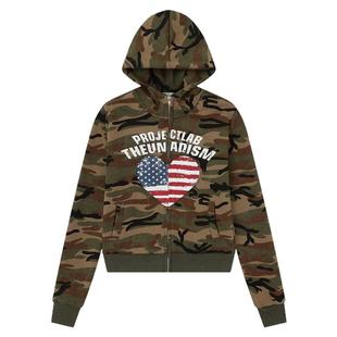 From Mars Win a cardigan with a hooded hooded hoodie coat