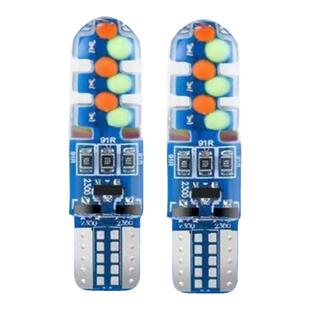 新款12V汽车T10示宽灯LED七彩爆闪呼吸灯24V示廓灯泡小插泡行车灯