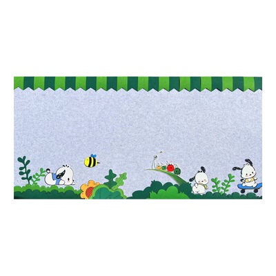 小学幼儿园环创装饰材料春天绿色系黑板报文化墙教室走廊毛毡墙贴