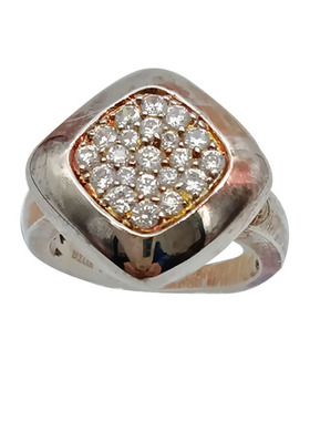 铜镀白金水滴型项链耳环戒指套装