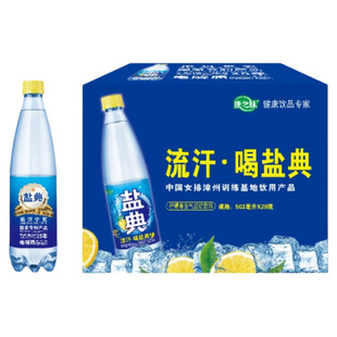 康之味盐典电解质水503ml*20瓶整箱运动流汗补水柠檬味汽水饮料