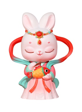 兔小仙盲盒树脂工艺品摆件古风兔子创意摆件家居装饰品可爱礼品