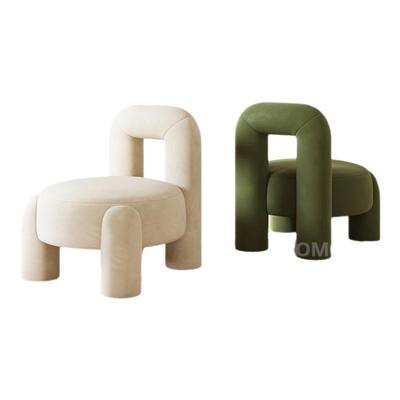 高密度海绵奶油风休闲单椅