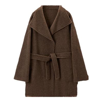 TKYSHOP大翻领双面羊毛大衣