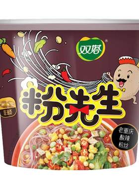 双塔酸辣粉桶装方便面老重庆
