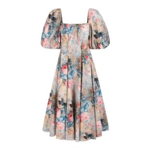 NoneOfUs【Selkie官方授权】羊皮纸上的蔷薇印花连衣裙